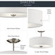 Shailene 3 Light 14 inch Brushed Nickel Semi Flush Light Ceiling Light